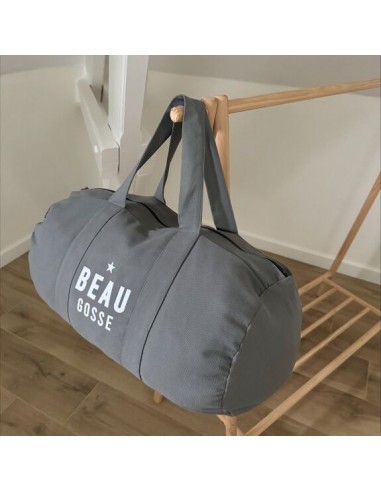 Sac polochon - "Beau gosse" Grison