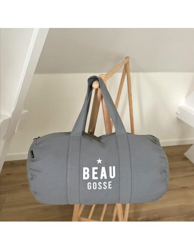 Sac polochon - "Beau gosse" Grison