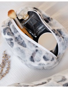 Trousse de toilette - Coeurs gris