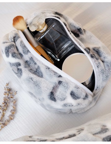 Trousse de toilette - Coeurs gris