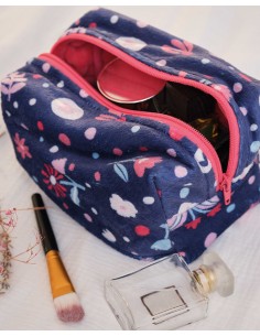 Trousse de toilette - Bleu fleuri
